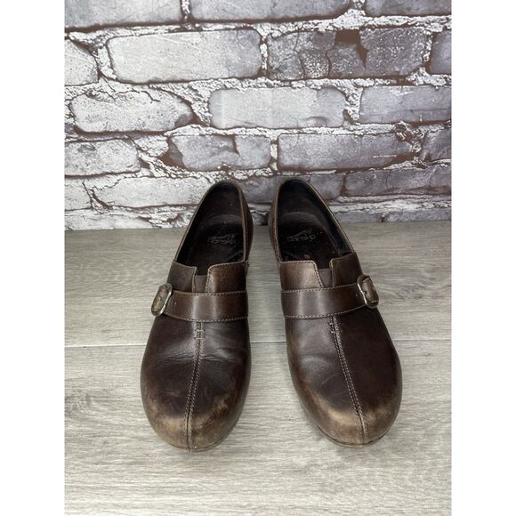 Dansko Tamara Chocolate Leather Strap Clogs Shoes Women Sz 40EU/9M US 4800457800 - Picture 10 of 16